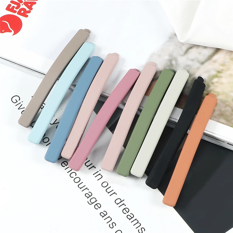 2Pcs/Set Korean Matte Hair Clips Cute Candy Colors Hairpins For Women Girls Sweet Headwear Barrettes Fashion Hair Accessories