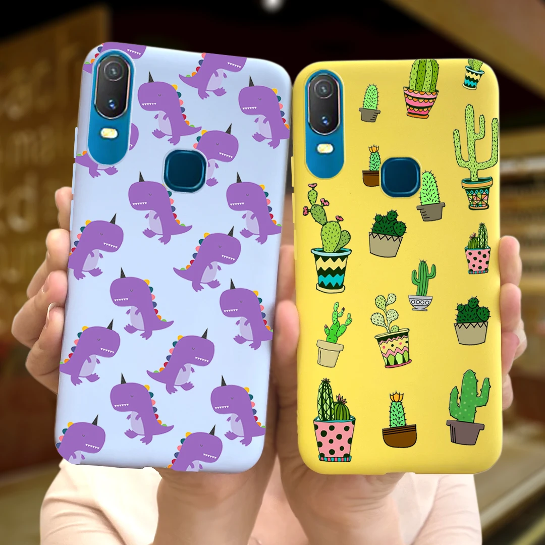 الهاتف جراب لهاتف VIVO Y11 حالة 2019 Y 11 1906 1906_20 عودة غطاء سيليكون المعكرون لينة TPU كوكه ل فيفو Y11 2019 الوفير قذيفة