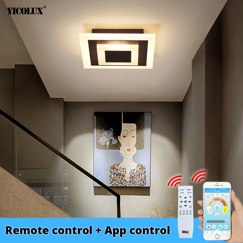 Modern Ceiling Lights Bluetooth APP control lighting For Hallway Balcony Corridor Bedroom Acrylic indoor Lamps lustre AC 90-260V