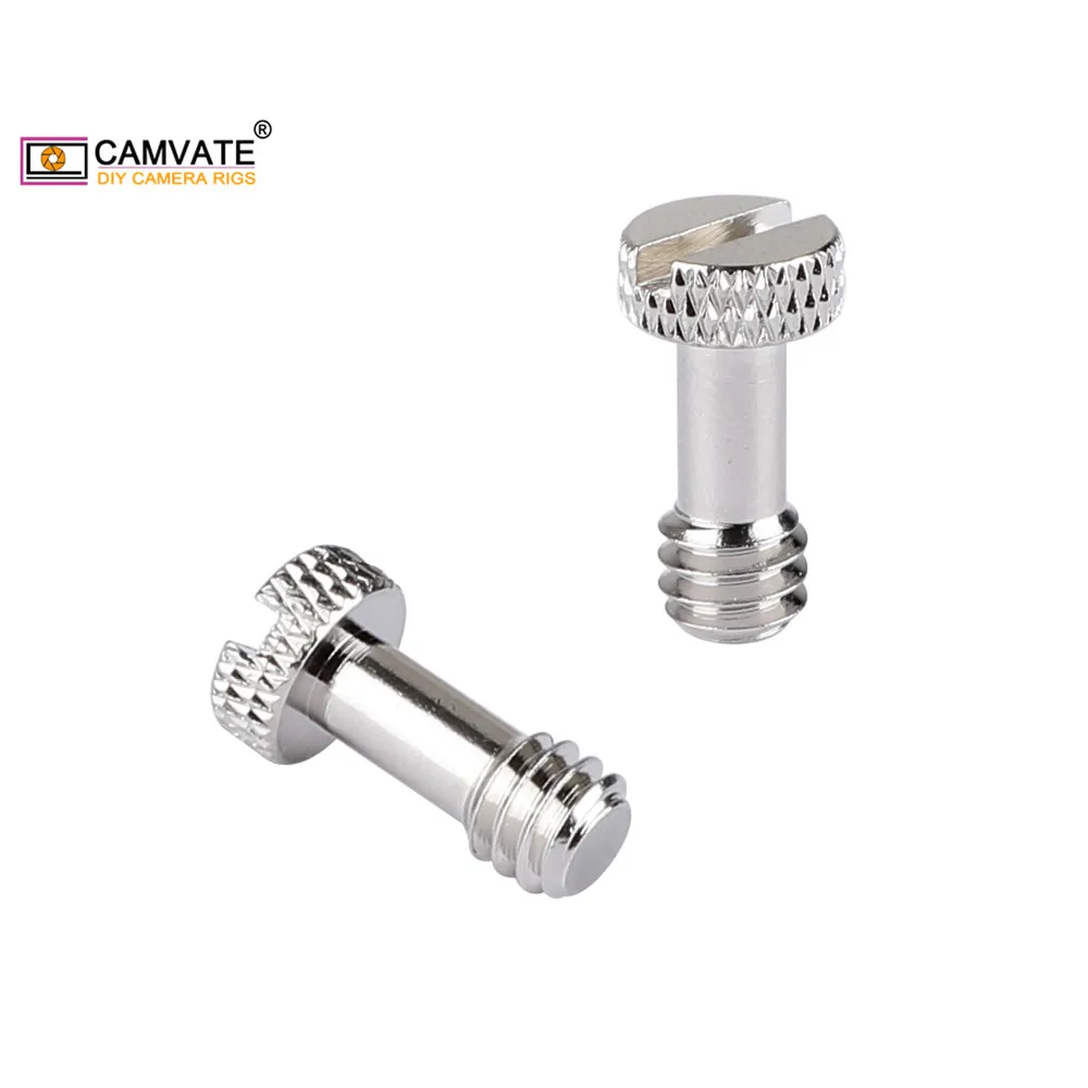 CAMVATE 2 pezzi vite scanalata universale Standard con filettatura maschio 1/4 "-20 (lunga 17mm) adatta per Rig/Gimbals per gabbia per fotocamera DSLR