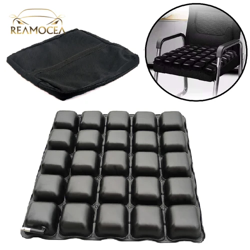 Imagen 2 del producto Reamocea-cojín de asiento de aire para motocicleta, asiento inflable de TPU, alivio de presión, sillín ForTouring, 38x38cm, 43x43cm