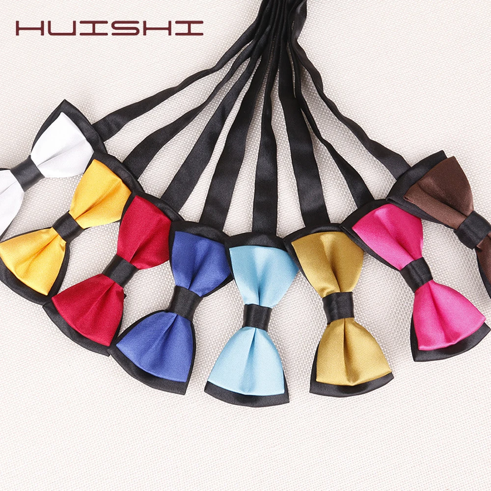 HUISHI-traje clásico para niño, ropa de cuello para bebé, pajarita ajustable de Color sólido, accesorios para niños, pajarita de dos tonos