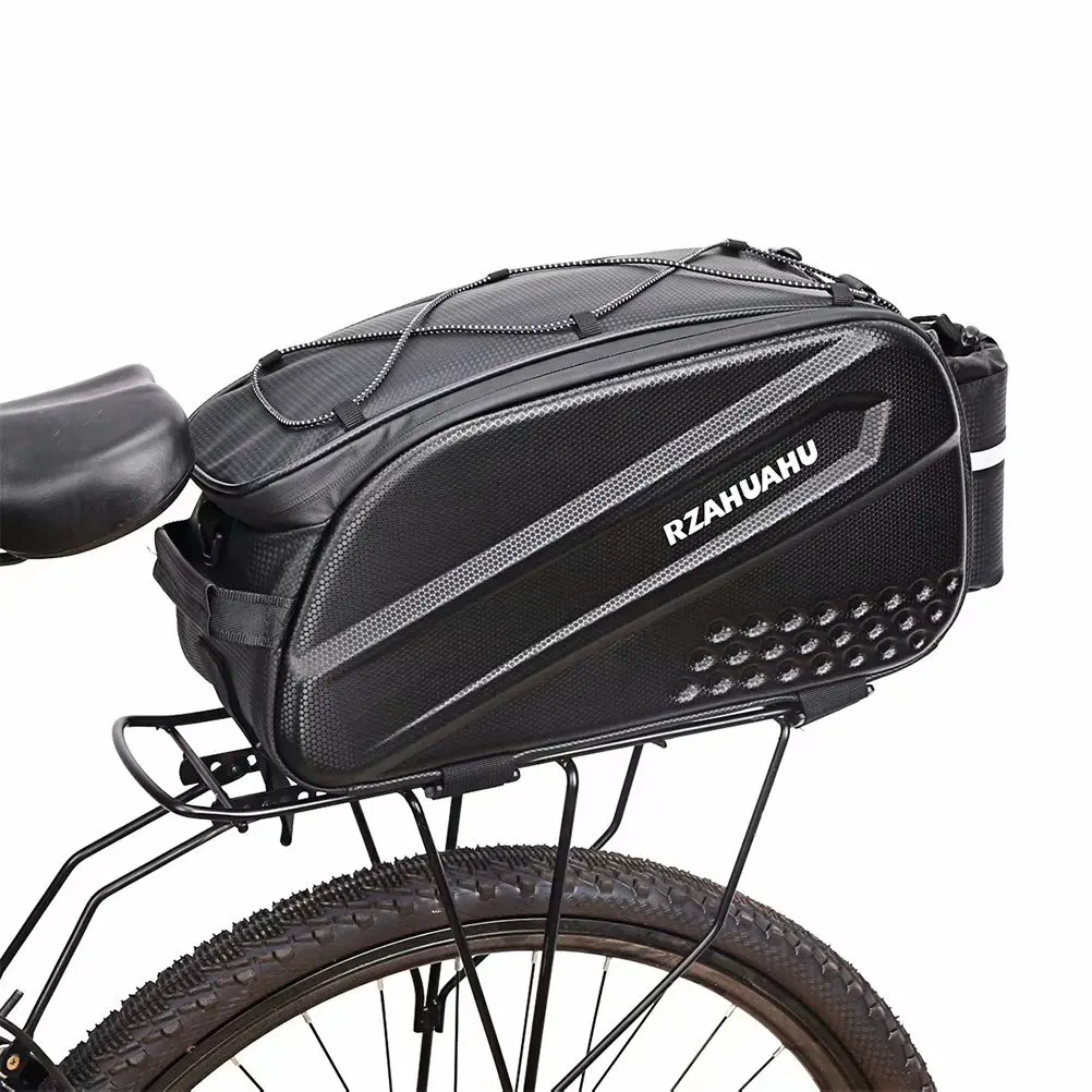 New 2024 10L Bicycle Rear Rack Bag Reflective Waterproof Cycling Luggage Bike Rack Trunk rear seat storage bag  Shoulder Bag