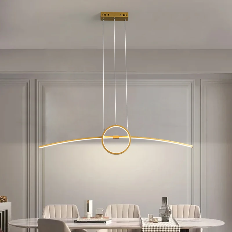 Creative Modern LED Luzes Pingente, Lâmpada Pendurada para Sala de Jantar, Sala de Estar, Cozinha, Smart Home, Alexa, L100cm, Novo, 100cm, 85-265V