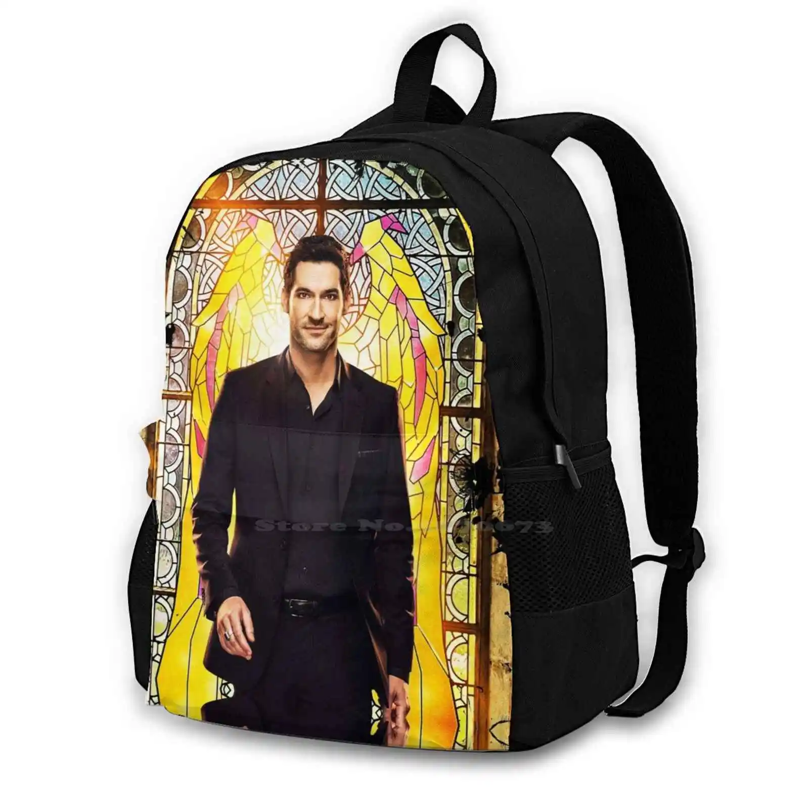 

Lucifer Backpack For Student School Laptop Travel Bag Lucifer Tv Serie Tv Series Tv Show Show Tom Ellis Lucifer Mornin Mornin
