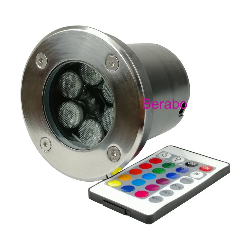 Wasserdichte LED-Gartenleuchte Unterirdisch 3W6W18W IP67 Außenbereich Eingebaute Gartenweg-Spotleuchte Fernbedienung RGB LED Bodeneinbauleuchte – Detail 7