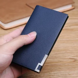 2020 New Men's Wallet Ultra thin 100% Genuine Leather Mini Card Holder Men bi-fold Purse Can Hold Driver's License High quality