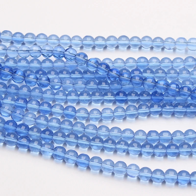 6mm 8mm Crystal Glass Beads Round Light Beads Loose Beads Spacer Beads For Jewelry Making Crystal Quartz Smooth Round Beads