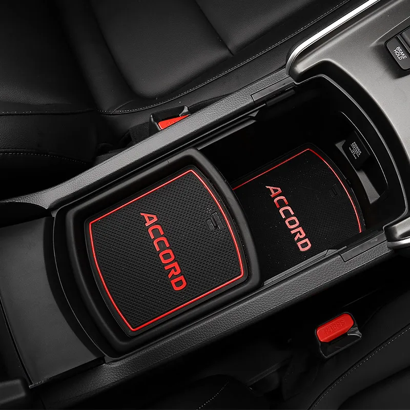 For Honda Accord 10th Generation 2018 2019 Rubber Non-slip Door Slot Mat Water Coaster Car Anti-dirty Pad Interior Accessories