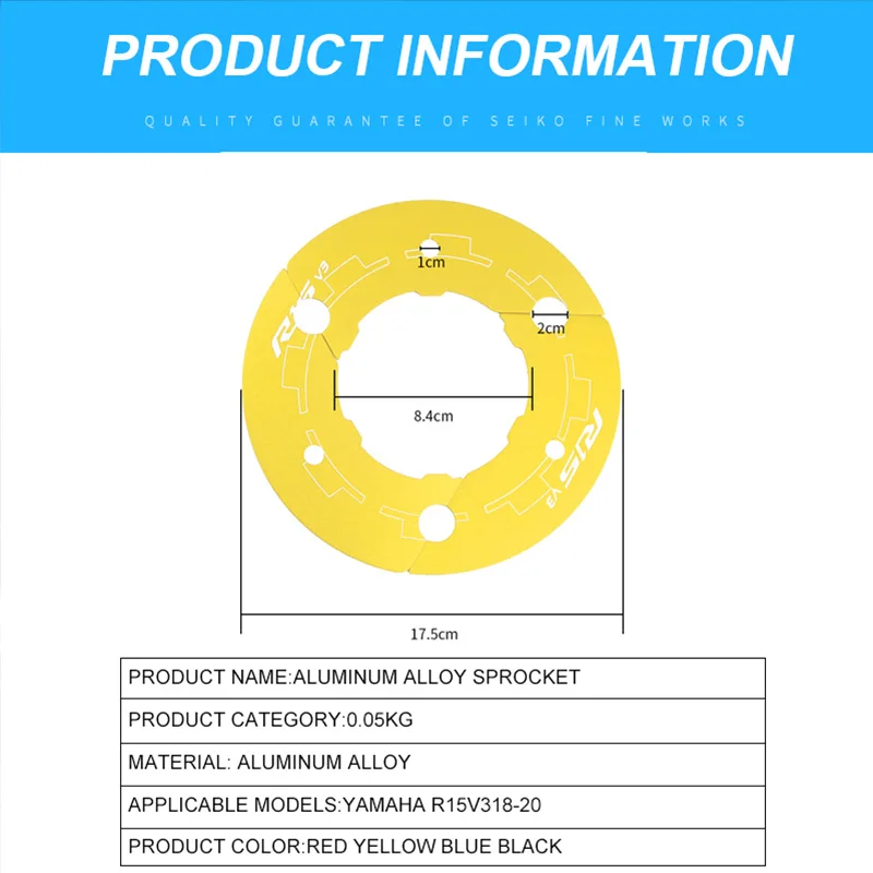 YAMAHA R15V3.0 2018-2020 Motorcycle Rear Sprocket Aluminum Alloy Rear Chain Guard Ulley Belt Sprocket Cove Moto Accessories