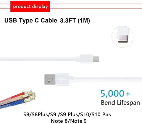 Адаптер для быстрой зарядки для Samsung 15 Вт AFC USB 3,0 Type C кабель для передачи данных для Galaxy S8 S9 S10 Note 8 9 10 A30 A50 A70 A90 A80