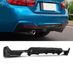 Per BMW F32 F33 F36 428i 430i 435i M Tech Sport 2014-2020 diffusore paraurti posteriore Lip in fibra di carbonio Look Boot Spoiler Plate Splitter