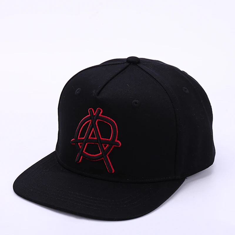 

Black Embroidery Hip-Hop parkour sports snapback hat for men women adult outdoor casual sun baseball cap