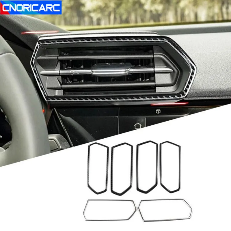 Car Styling AC Front Air Outlet Frame Sticker Cover Trim For Audi A3 8Y 2021-2022 Air Vent Stainless Steel Interior Accessories