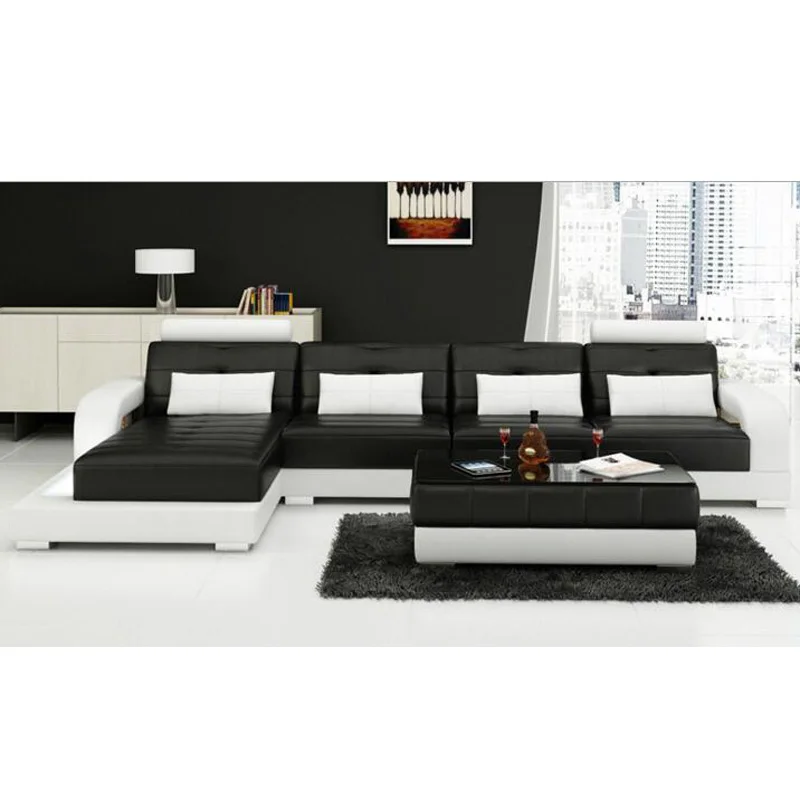 Moderne wohnzimmer Echtes leder sofa a1307