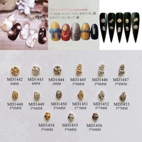 10pcs/bag Nail Art Metal 3D Charms Different Irregular Shapes Nail Art Deco MD1442-1456