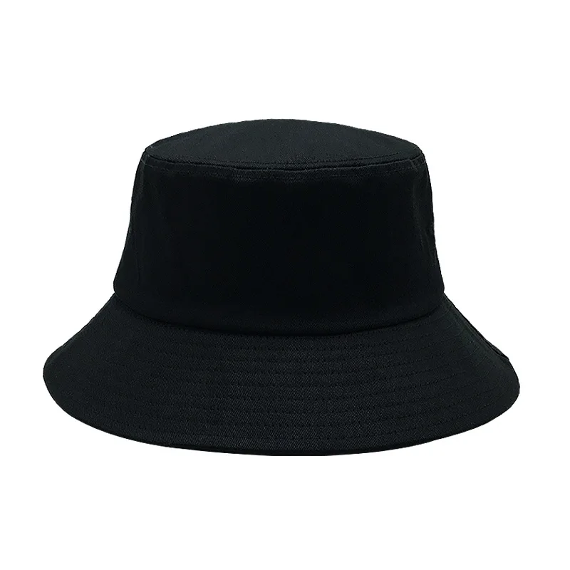 Women Large Size Sun Bucket Hat Big Head Fisherman Black Beige Cotton Panama Cap Plus Size Bucket Hats 54-57cm 57-60cm 60-63cm