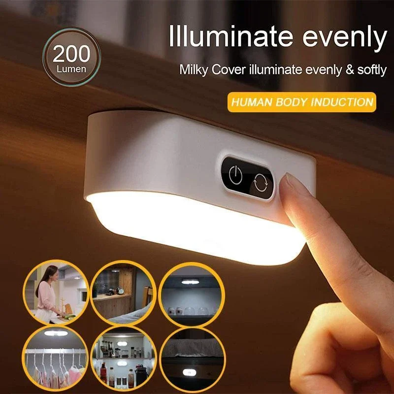 Baseus Desk Lamp Hanging Magnetic LED Table Chargeable Stepless Dimming Cabinet Light Night Light For Closet Wardrobe Dropship