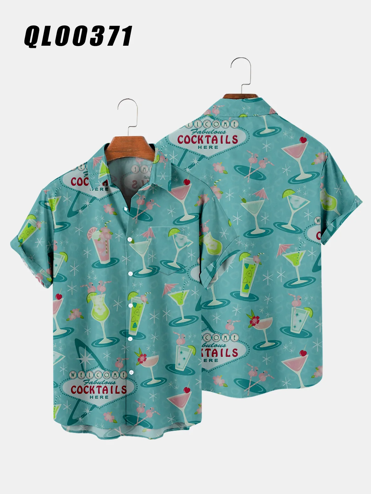 

2021 Mens Printed Short Sleeve Shirt Loose Hawaiian Turn-down-collar Shirt Streetwear Large Size 4XL