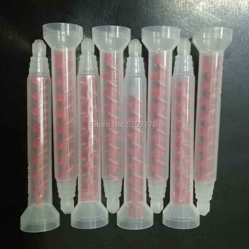 10pc/bag Adhesive Dynamic Mixing Nozzle AB Glue Quick Mixer RM12-16 Round Mixed Tube