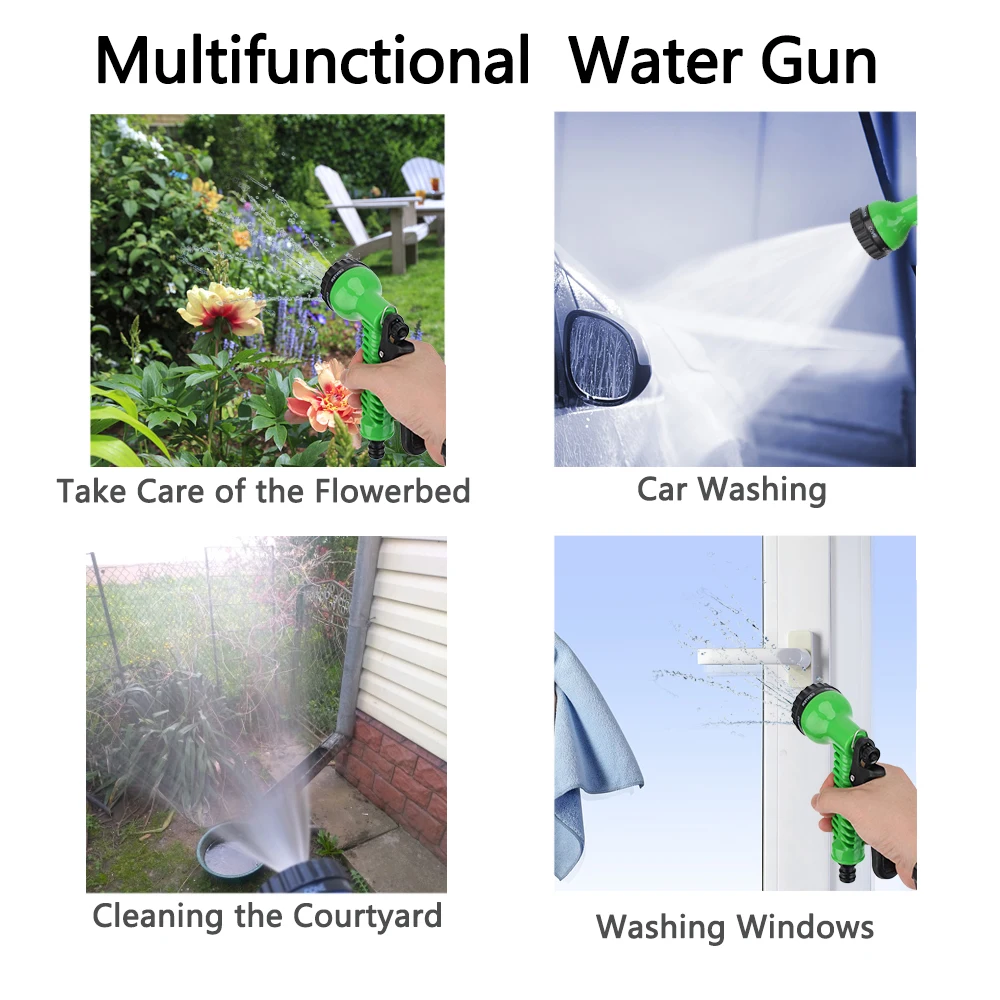 Ajustable Hose Nozzles Multifunctional 7 Pattern Garden Water Spray Lawn Sprinkler Car Wash Water Gun