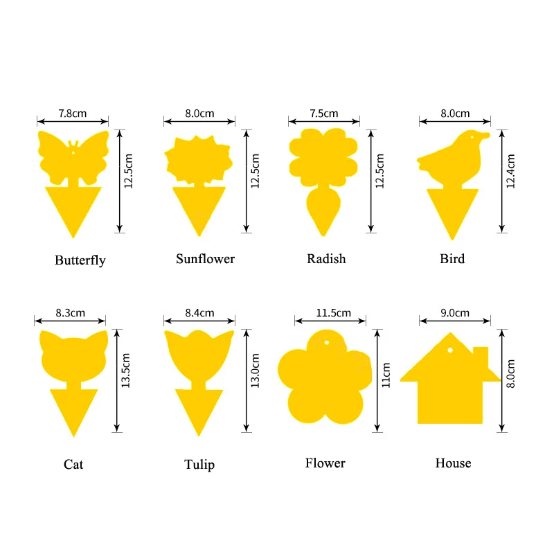 Pièges à mouches collantes pour le bain, attrape-insectes, panneau collant à côté des touristes, adapté pour les champignons de la thrip, les
