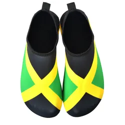 Chaussures d'eau à séchage rapide pour femmes et hommes, natation, plage, surf en plein air, yoga, exercice, sensation jamaïcaine, Caraïbes, Reggae Rasta