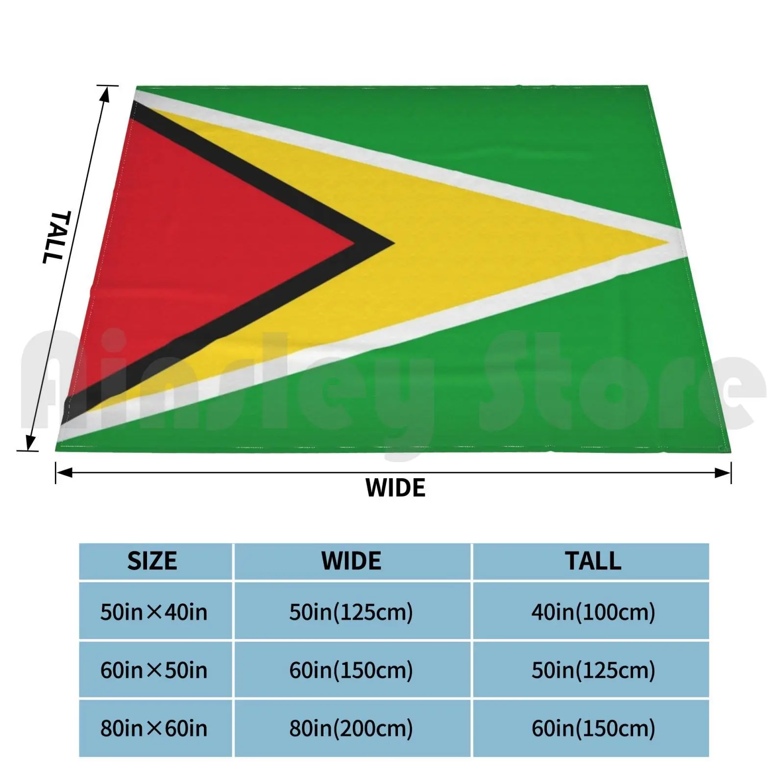 Guyana Flag Blanket Fashion Custom Cute Guyana Colour Flag South America Caribbean Represent