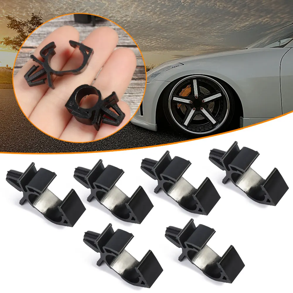 10pcs Car Wiring Harness Fastener Clips Cable Pipe Tie Wrap Cable Clamp Oil Pipe Beam Line Push Mount Retainer Clip Car Products