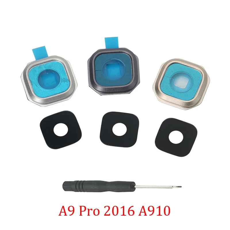 Camera Glass Lens For Samsung Galaxy A910 A9 Pro 2016 A910F Phone New Housing Chassis Back Camera Lens Cover + Tools