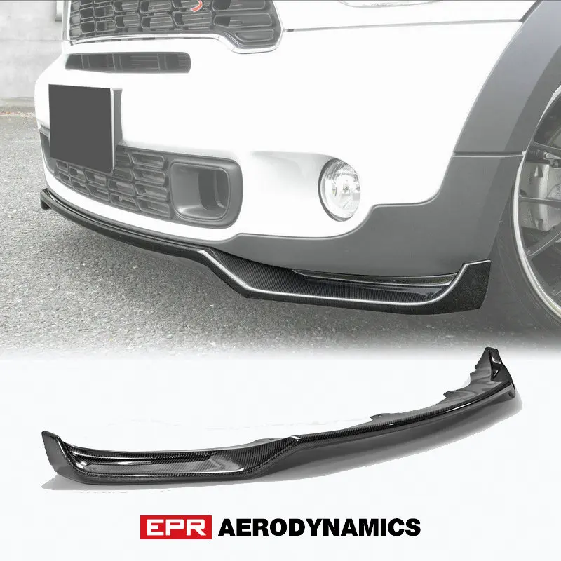 Carbon Front Lip Trim For Mini R60 Countryman JCW GBN Style Carbon Fiber Front Bumper Lip Body Kit Tuning For Countryman R60