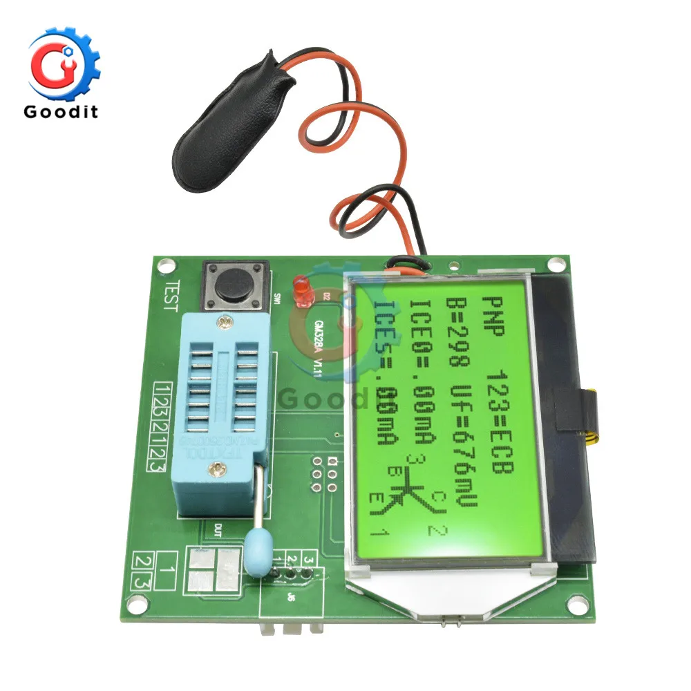 LCD GM328A Transistor Tester Capacitance capacitor frequency Meter LCR\\RLC\\PWM\\ESR Meter MOS/PNP/NPN square wave signal