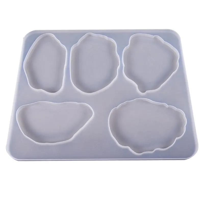 Irregular Cup Tray UV Resin Epoxy Mold Resin Coaster DIY Silicone Craft Epoxy Resin Art Supplies Jewelry Accessories(6 Cavity)