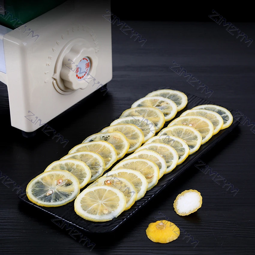 Vegetables Cutter Slicer Fruit Slicing Machine 15-Gear Adjustable Slicing Thickness Commercial Milk Tea Shop Lemon Fruit Slicer