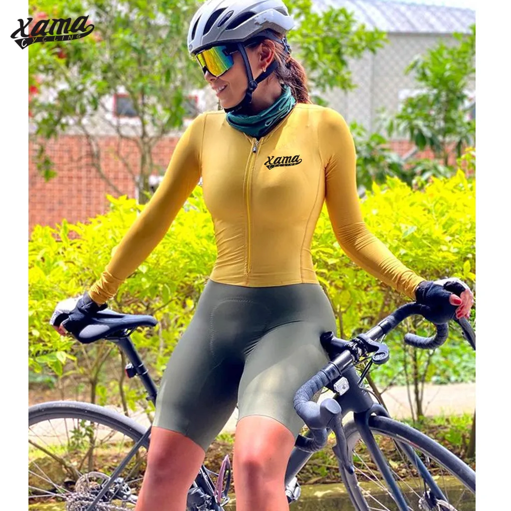 

Xama Cycling Women's Bicycle Red Jumpsuit Vestido Feminino Bike Sport Apparel Ciclismo Sets Roupas Femininas Com Frete Gratis