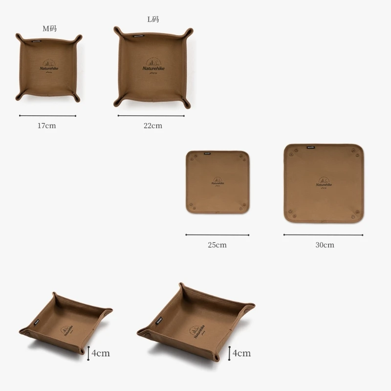 Naturehike Glamping Canvas Tray Desktop Storage Box Outdoor Camping Travel Equipment Accessories Daily Necessities Storage Box