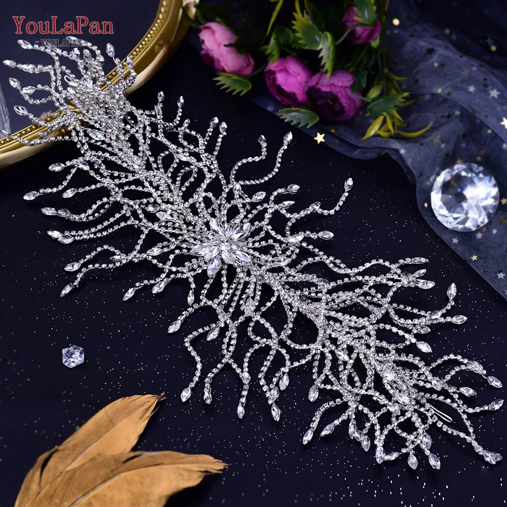 YouLaPan HP423 Bride Headdress Bridal Hair Ornament for Party Banquet Hair Accessories Wedding Jewelry Headpiece Women Headwear