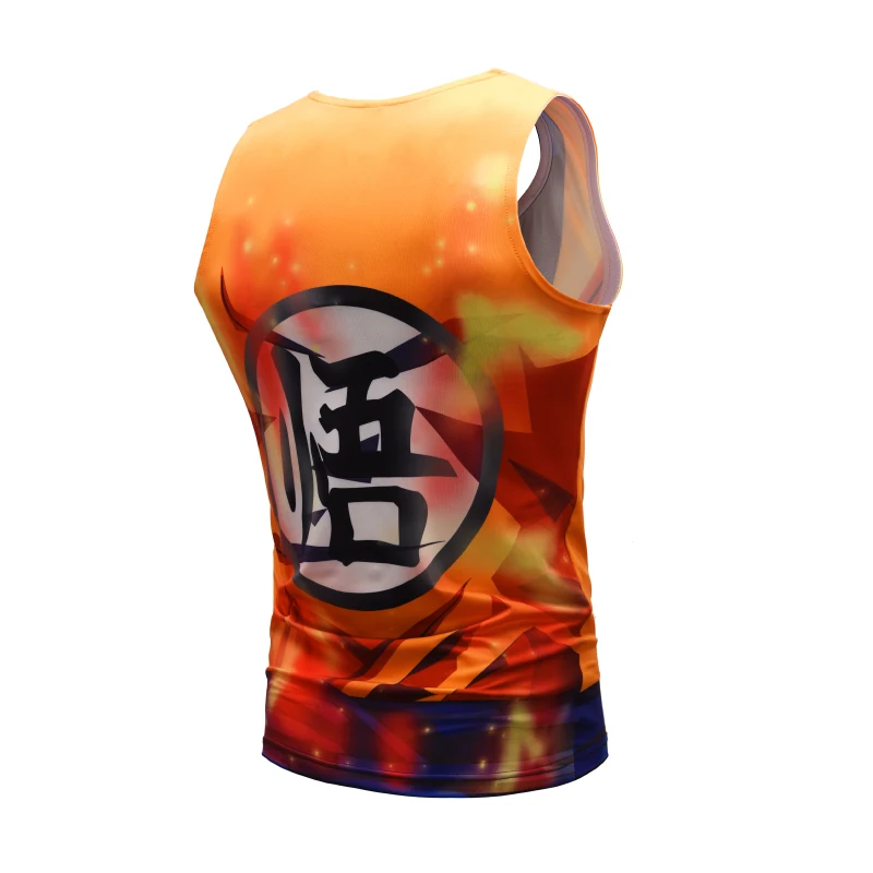 Summer New Arrival Anime Casual Tank Tops Print son Goku 3D Vest Sleeveless Singlets Mens Fashion Tops Jersey Tank Tops