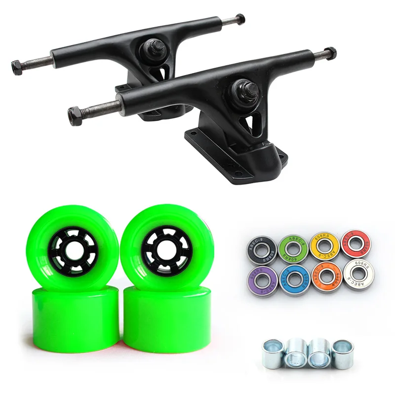 Rodas longboard 78a pu 90*52mm, 8 polegadas, ponte longboard, caminhões, rodas de skateboard