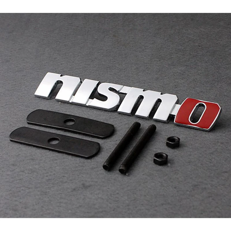 Car Grille Emblem Sticker Badge Exterior Tuning Accessories 3D Metal Decal For Nissan Nismo Tiida Teana GTR 350Z 370Z 240SX ECT