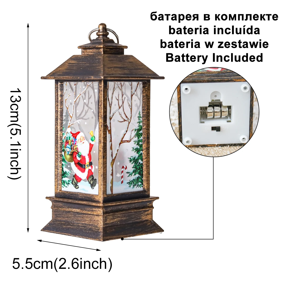 Christmas Lantern Light Merry Christmas Decorations for Home 2021 Navidad Christmas Tree Ornaments Xmas Gifts New Year 2022