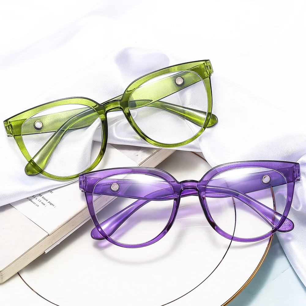Transparent Computer Glasses Frame Women Men Anti Blue Light cat eye  Eyewear Blocking Glasses Optical Spectacle Eyeglass