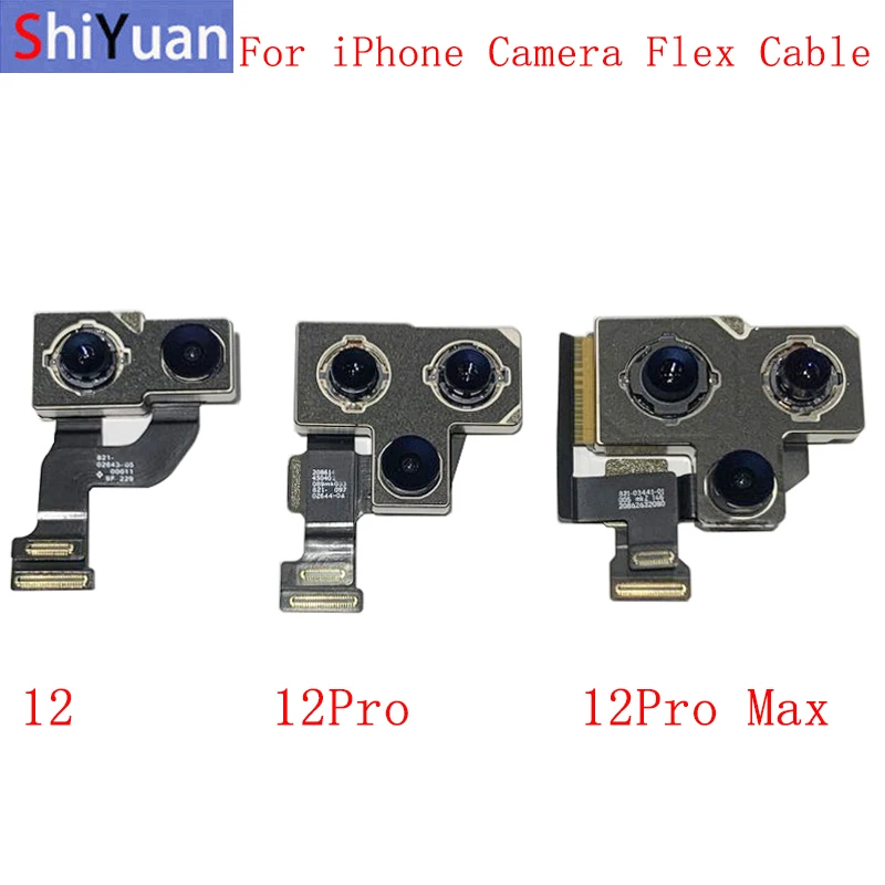 Back Rear Front Camera Flex Cable For iPhone 12 Pro Max 12 Mini Main Big Small Camera Module Repair Replacement