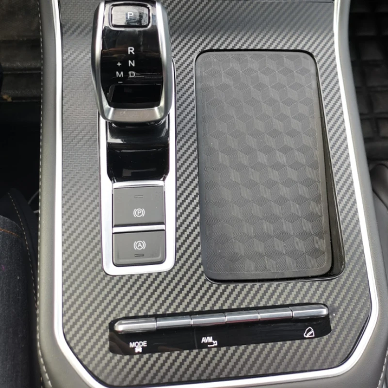 For Chery Tiggo 7 Pro 2023 2022 2021 Car Console Gearbox Panel Sticker Strips Carbon Fiber Film Garnish Interior Accessories