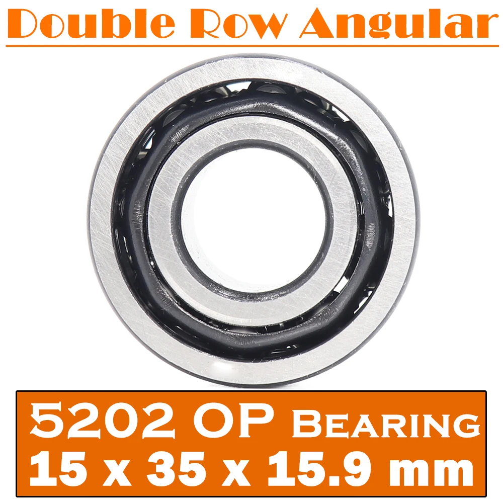 5202 OPEN Bearing 15*35*15.9 mm ( 1 PC ) Axial Double Row Angular Contact 5202 3202 3056202 Ball Bearings