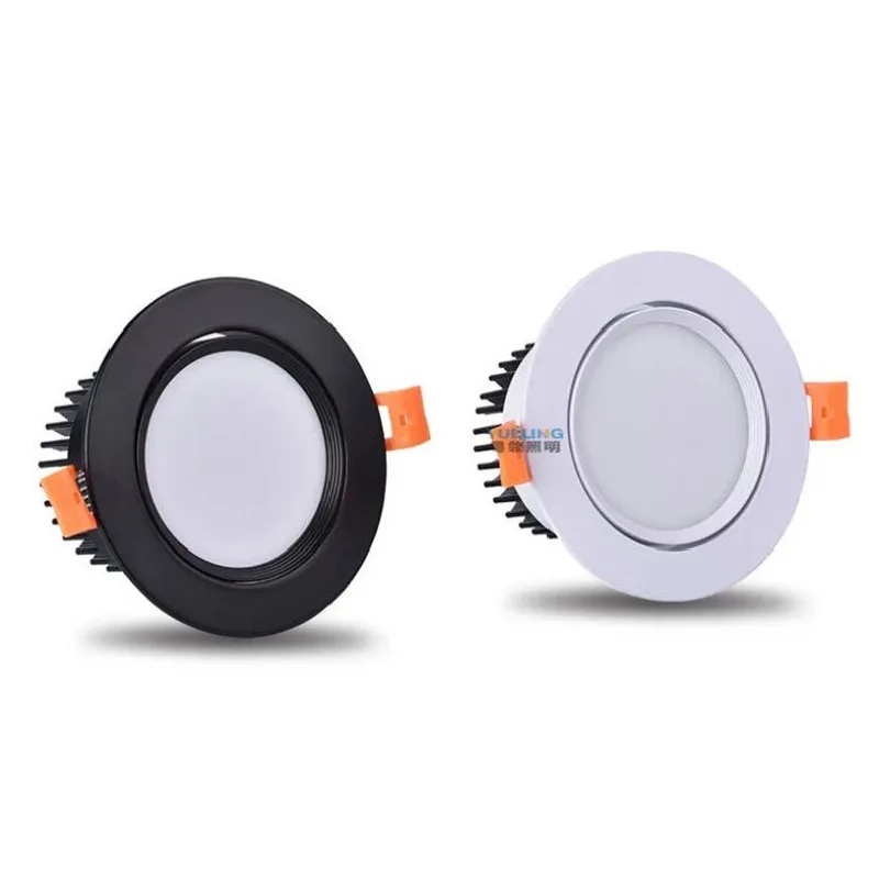 4 türleri kısılabilir gömme LED downlight 5W 7W 9W 12W 15W 18W COB LED tavan lambası Spot ışıkları AC110-220V yuvarlak LED Panel lambası