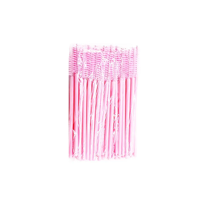 Colorful Disposable Pink Mascara Eyelash Brush Extension Wands Brush Wands Makeup Applicator Spoolers Lash Brush Cosmetic
