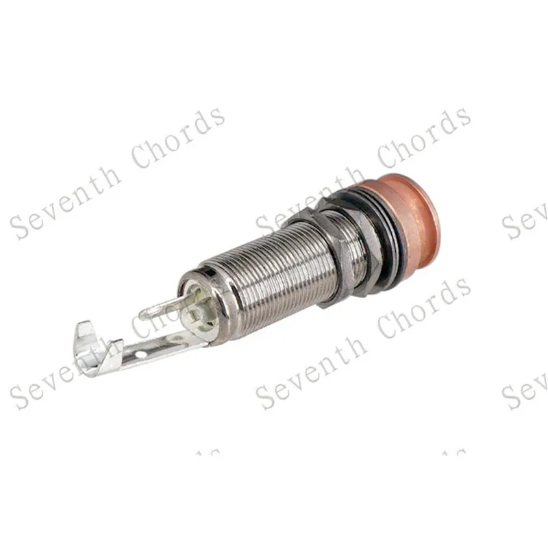 1 Stück 1/4 Zoll 6,35 mm Messing-Gewindezylinder Ausgang Eingang End Pin Strap Pin Jack Steckdose für Gitarre Bass Zubehör – Detail 3