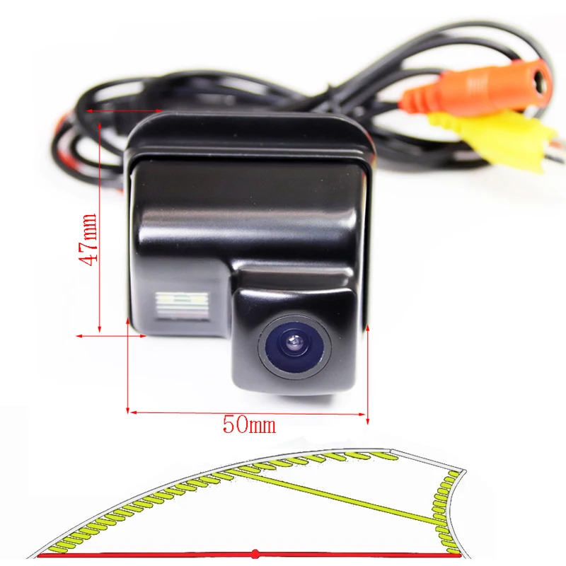 

HD Dynamic Trajectory Tracking Car Rearview Parking Reverse Camera For Mazda 3 M3 6 M6 CX5 CX-5 CX 5 BESTURN B70 Oley Backup