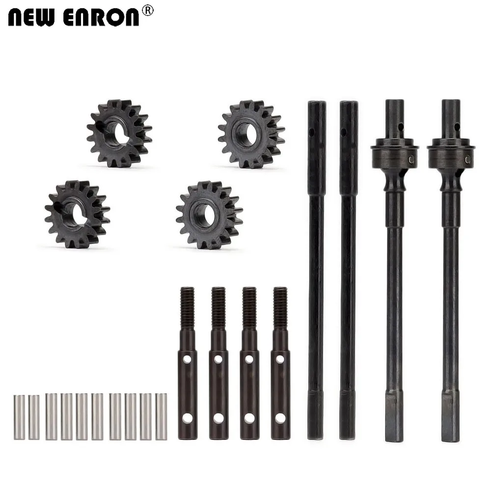 

NEW ENRON 1Set Steel Front&Rear Internal CVD Drive Shaft and Gear for 1/10 RC Crawler Car Axial SCX10 II 90046 90047 Portal Axle